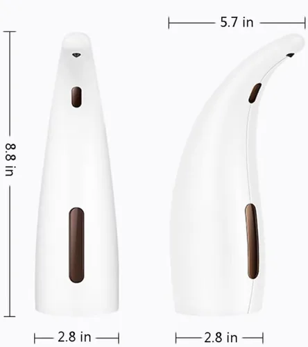 Vista 6 de Dispensador de jabón, ajustable de 4 niveles sin contacto para encimera de baño, cocina, dispensador automático de jabón con sensor de movimiento