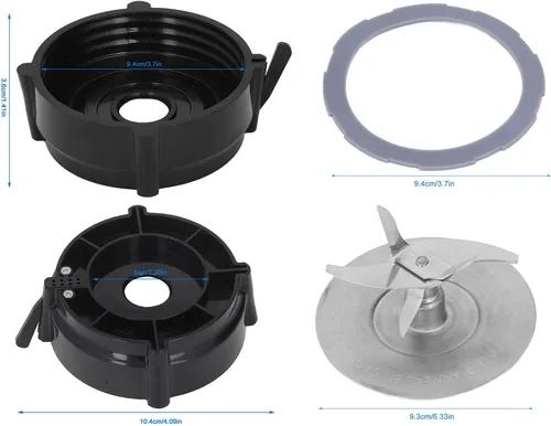 Vista 5 de Blender Piezas de repuesto Blender Ice Blade con base inferior y silicona O para sellado de aro Junta Accesorio forBlender 1200W