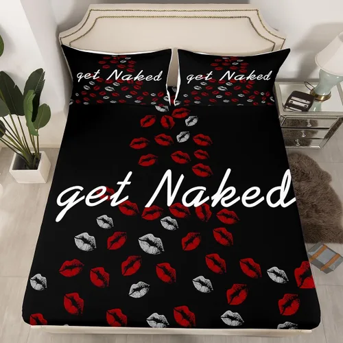 Vista 31 de Feelyou Leopard Print Lips Fitted Sheet Twin Size for Kids Boys Girls Cheetah Print Bed Sheets Set 16" Deep Pocket Soft Breathable Microfiber