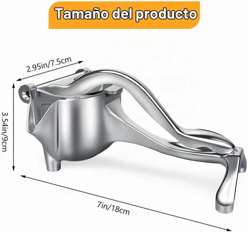 Vista 3 de Exprimidor manual manual de mano de aleación de aluminio Exprimidor extractor exprimidor para frutas como limas, limones, mandarinas, cítricos