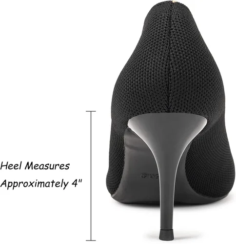 Vista 3 de LYTIYO Zapatos de tacón bajo con punta puntiaguda para mujer