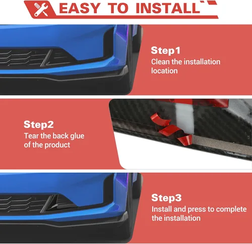 Vista 6 de Cubiertas para parrilla delantera, insertos de rejilla central, compatible con Chevrolet Camaro 2019, 2020, 2021, 2022, 2023.