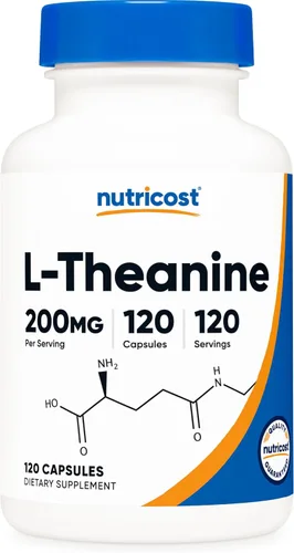 Vista 7 de Nutricost L-Teanina 200 mg, 240 Cápsulas - Doble Fuerza