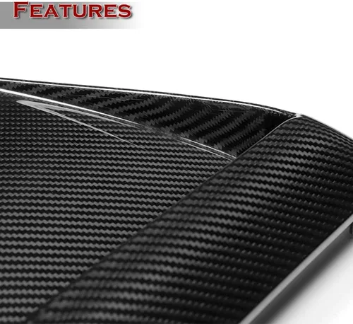 Vista 3 de Q1-TECH, JDM Racing V-Style - Kit de cuerpo de fibra de carbono compatible con Mitsubishi Lancer Evolution 10 X 2008-2015, decorativo y funcional