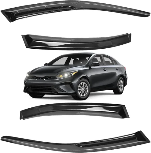 Vista 179 de Viseras para ventanas para Mazda 3 Sedán 4 puertas 2004 2005 2006 2007 2008 2009 estilo JDM Mugen, deflector de viento, protector solar y de lluvia