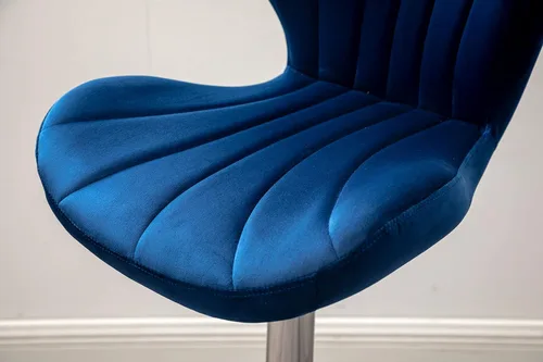 Vista 12 de Roundhill Furniture Ellston - Taburetes de bar giratorios ajustables de terciopelo, color azul, juego de 2