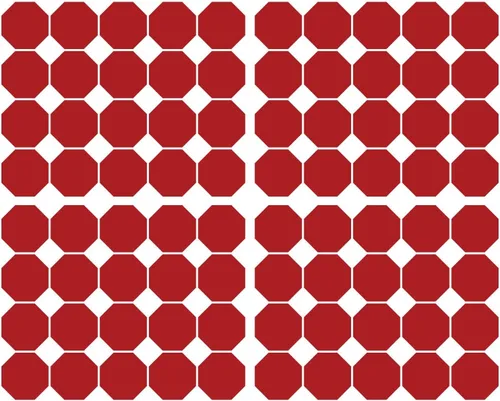 Vista 2 de LiteMark - Adhesivo octogonal extraíble (1.0 in, 160 unidades), color rojo