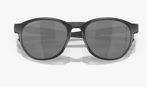 Vista 5 de Gafas de sol Oakley con borde plateado, tinta negra mate con lente de rubí Prizm + adhesivo