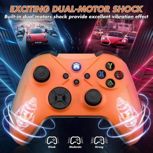 Vista 5 de Gamrombo Controlador inalámbrico para Xbox One, Xbox One XS, Xbox Series XS, AndroidiOSWindows, controlador de juegos de PC con conector