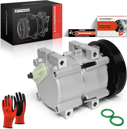 Vista 10 de A-Premium Compresor de aire acondicionado con embrague compatible con chasis de autocaravana 4.9L 7.5L 1989, Ford F-150, F-250, F-350, F-53