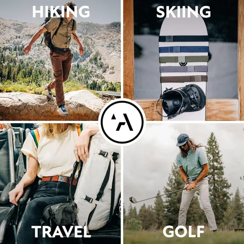 Vista 6 de Arcade The Original Unisex Adventure Belt, Repreve Elastic Webbing, Non-Metal Travel Friendly Buckle