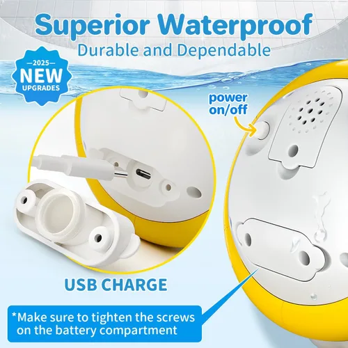 Vista 2 de Juguetes de baño para bebés, juguetes de baño con aspersor de ballena iluminada para niños de 1 a 3 años, juguetes de agua de piscina para niños