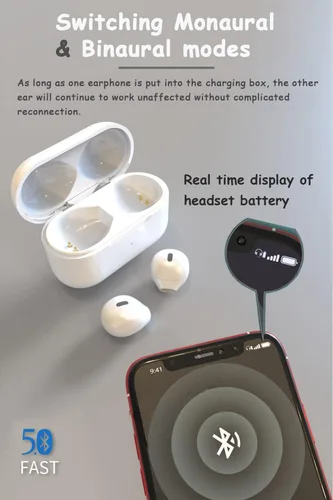 Vista 3 de Auriculares invisibles pequeños mini ocultos para trabajo, dormir, música (desnudo)