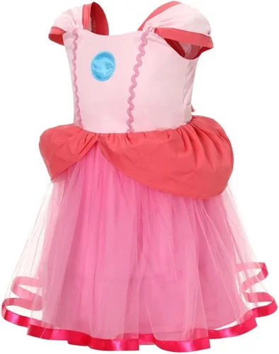 Vista 3 de Dressy Daisy Super Brothers Princess Costume Tulle Dress for Toddler Girls Halloween Birthday Party Fancy Outfits