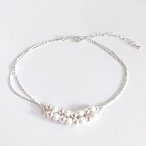Vista 8 de Ankle Bracelets for Women Girls,Adjustable Silver Anklet for women 14K Chain Anklets Summer Beach Foot for Teen Girls