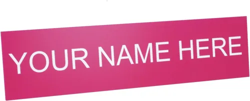 Vista 4 de ExcelMark Placa de nombre personalizada para puerta, oficina, pared, personalizada con tu texto, 2 x 8 pulgadas (1 línea, negro)