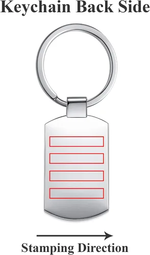 Vista 4 de Zysta - Llavero personalizado con foto en color diseño de texto grabado personalizado con mensaje de aleación rectángulo regalo de aniversario