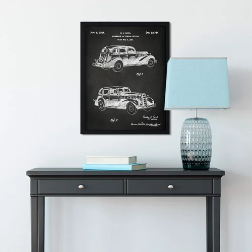 Vista 4 de Andaz Press Póster de decoración de pared con estampado de patente de pizarra, 8.5 x 11 pulgadas, aviones, trenes, automóviles, póster de patente