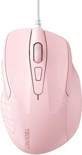 Vista 14 de TECKNET Ratón USB con Cable, Ratón de 6 Botones con Cable para Computadora con 4 DPI Ajustables, Ratones Ópticos para Computadora con Diseño