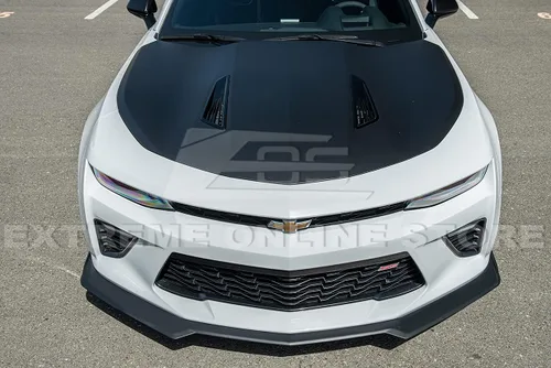 Vista 3 de Repuesto para modelos Chevrolet Camaro SS 2016 actuales / LT LS RS 2019 actuales Par de paneles basculantes para parachoques delantero estilo ZL1