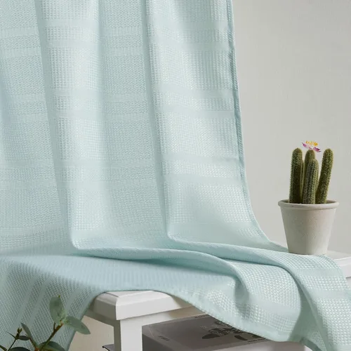 Vista 9 de Home Queen - Cortinas de nido de abeja para baño, cortinas pequeñas con bolsillo para varilla repelentes al agua, 30 pulgadas de ancho x 45 pulgadas