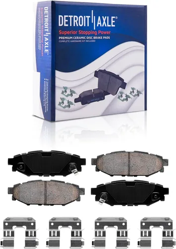 Vista 4 de Detroit Axle - Pastillas de Freno para Subaru Outback Forester Impreza Legacy, Pastillas de Freno Cerámica Delanteras y Traseras con Reemplazo
