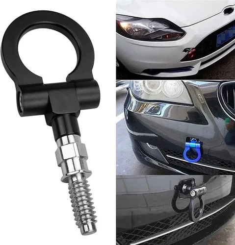 Vista 5 de Gancho universal de remolque de remolque de carreras para B-mw 1 3 5 Series E39 E70 E71 E81 E82 E88 E90 E91 E92 E93, auto aluminio remolque anillo