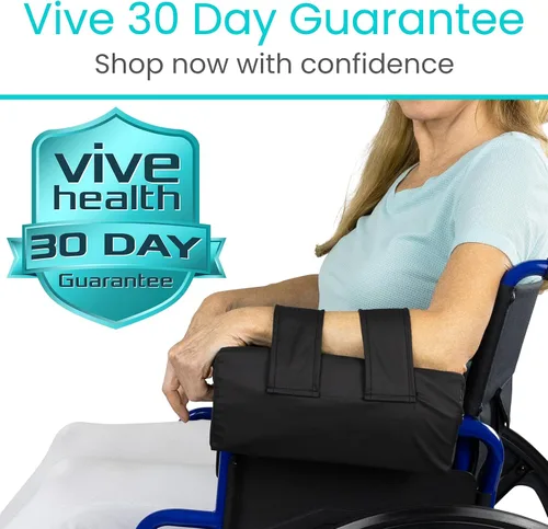 Vista 9 de Vive - Canal de apoyo lateral para brazo para silla de ruedas (1 pieza) - Accesorio de cojín para reposabrazos - Almohada para reposabrazos y codos
