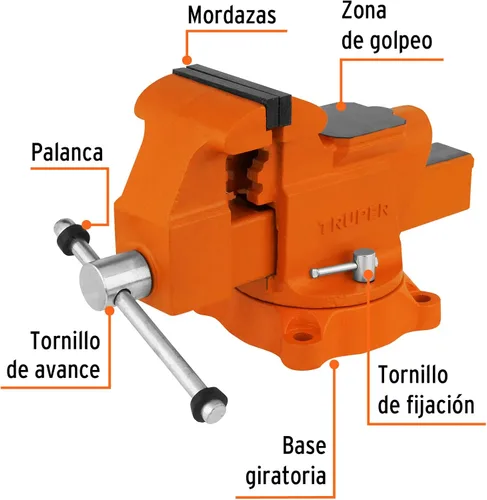 Vista 2 de TRUPER Tornillos de banco resistentes TA-4 de 4" (10 cm)