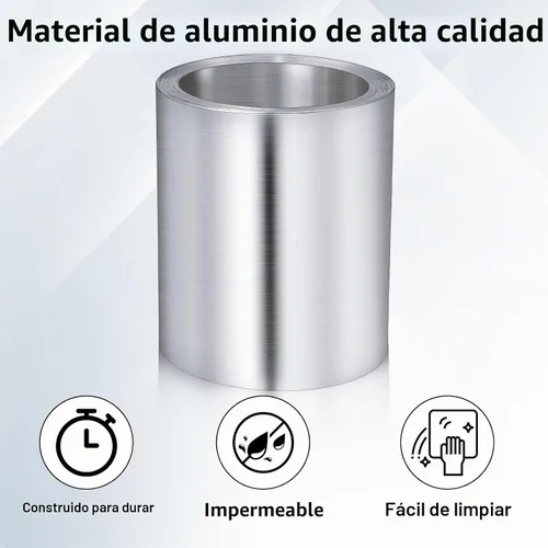 Vista 3 de Los paneles de techo de aluminio del metal del rollo que destella de aluminio 0.01 in, 4" x 20', 1 rollo