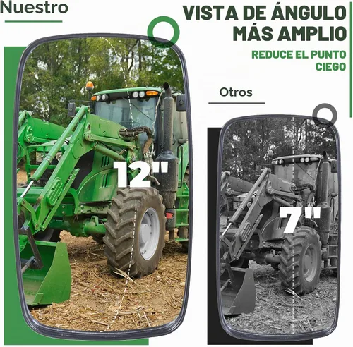 Vista 3 de Conjunto de espejo de tractor compatible con John Deere serie 5000 6000