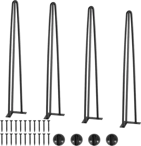 Vista 15 de VEVOR Patas de muebles de horquilla de 16 pulgadas, proyectos de bricolaje para el hogar de metal, mesa de noche, mesa de café, escritorio