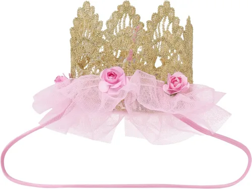 Vista 4 de IDOPIP Corona - Traje de 1 2 y 3 cumpleaños para niña con corona brillante, falda tutú, diadema, ropa para sesión de fotos de pastel