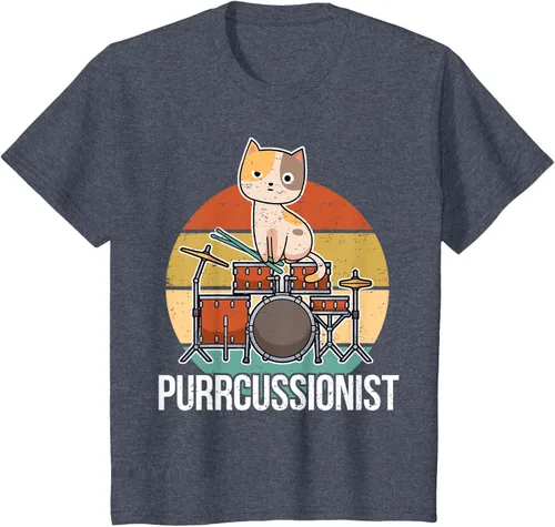Vista 70 de Funny Percussion Drummer Drumming Drums Saying I Kitten Cat Camiseta, Negro, S
