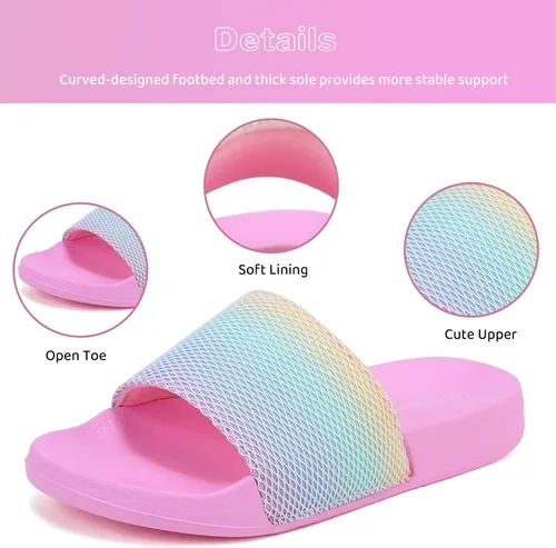 Vista 3 de WateLves Sandalias de verano para niñas y niños, para exteriores, playa, piscina, ducha (niños pequeñosniños grandes)