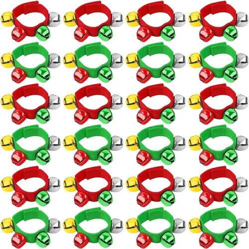 Vista 9 de Augshy Cascabeles, 24 Piezas Pulseras de Cascabel, 12 Instrumentos Musicales Regalo para Niños