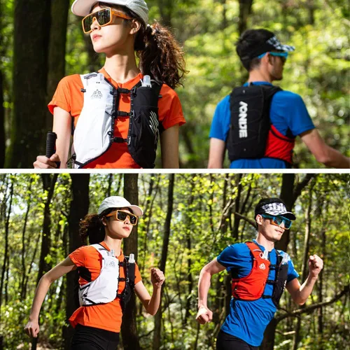 Vista 2 de AONIJIE Chaleco de hidratación para correr, ligero y de gran capacidad, para mujeres y hombres, mochila de hidratación para teléfonos de 6.8 pulgadas