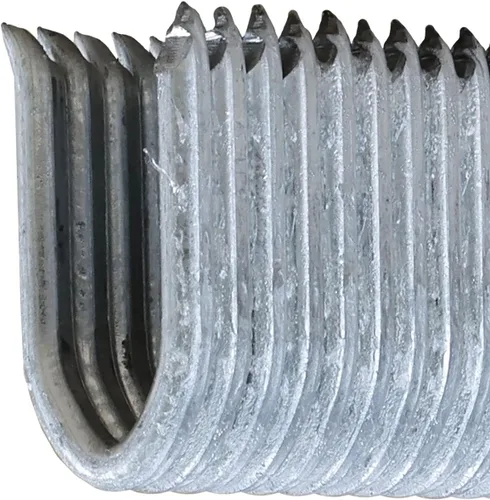 Vista 6 de Freeman Grapas de esgrima de calibre 9 1-1/2 pulgadas Recubrimiento de pegamento Acero galvanizado 1000 unidades Interior y exterior
