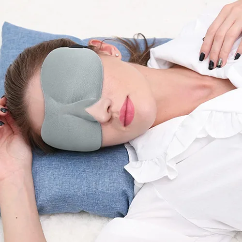 Vista 5 de AccEncyc 4 piezas de antifaz 3D para dormir, cubiertas de ojos para dormir de espalda y de lado en viajes, dormir, avión