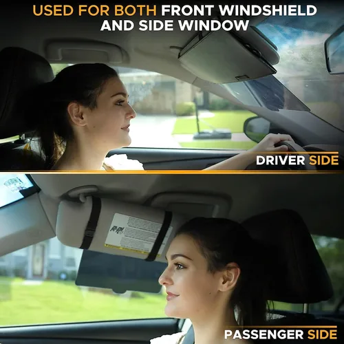 Vista 2 de EcoNour - Extensor de visera de coche mejorado con bloqueador solar Extensión de visera de parabrisas polarizada antirreflejos ofrece protección