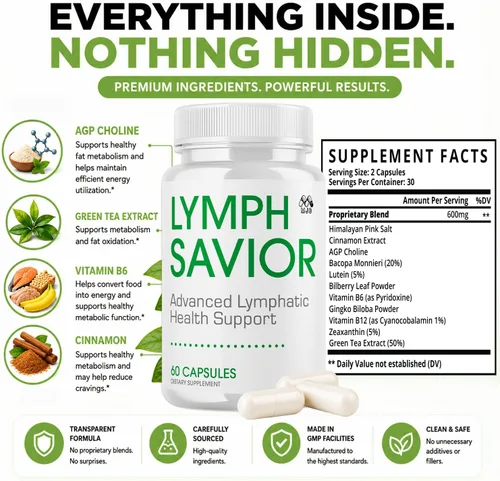 Vista 4 de Lymph Savior Capsules, Lymph Savior Advanced Support, paquete de 2 120
