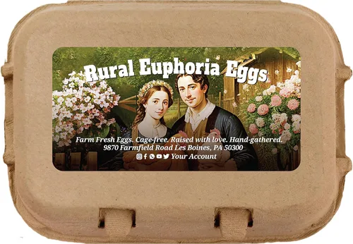 Vista 24 de Havongki 1,000 hojas – VOL.2 – Etiquetas personalizadas para cartón de huevos de 4 x 2 pulgadas, calcomanías adhesivas de huevos frescos de granja