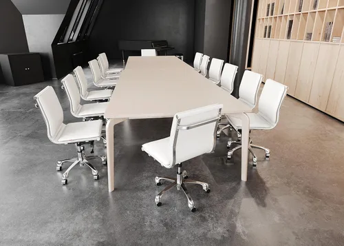 Vista 9 de Zuo Lider Plus Silla de oficina sin brazos, color blanco, silla de oficina blanca, estilo moderno, piel sintética, felpa y tela de piel sintética