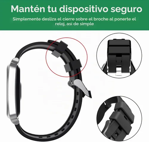 Vista 3 de Cobee Correa de reloj, soporte de retención de anillo de retención de aro de retención de banda de silicona para relojes deportivos inteligentes