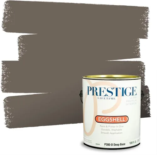 Vista 75 de PRESTIGE Pinturas Pintura Exterior e Imprimación en Uno, 1 Galón, Mate, Combinación Comparable de Sherwin Williams* Black Magic* SW6991-PCM