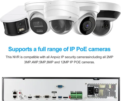 Vista 7 de Anpviz Grabador de video de seguridad IP NVR de 64 canales, salida de video HDMI 4K 12MP DDNS VCA alarma NVR inteligente, soporte RAID 0,1,5,6,10