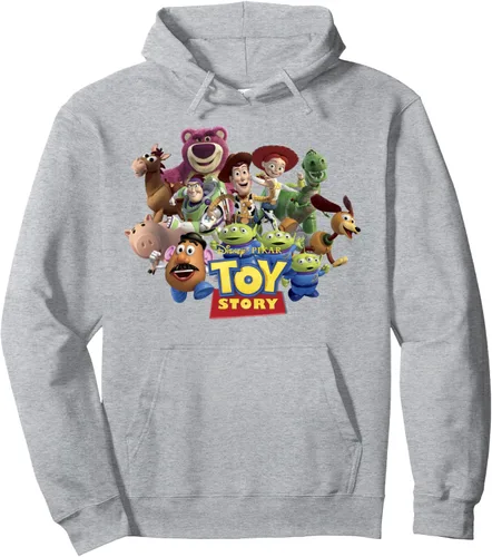 Vista 3 de Disney Pixar Toy Story Buzz Woody Jessie Running Sudadera con capucha, Negro