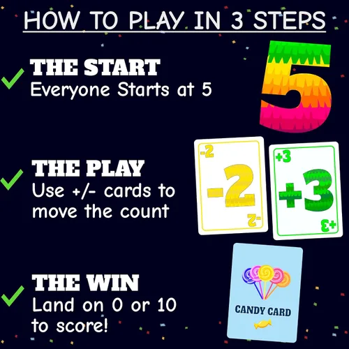 Vista 4 de 3, 2, 1, Piñata! - Divertido juego de cartas familiar para niños y adultos - Juego de fiesta de ritmo rápido para noche de juegos - A partir de 7