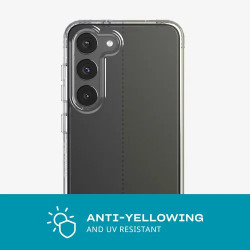 Vista 5 de Tech21 Evo Clear - Funda transparente para Samsung Galaxy S23, resistente a los arañazos, con protección contra caídas de 12 pies