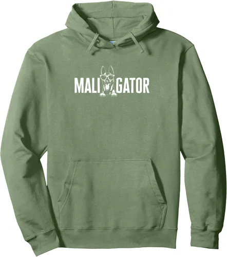 Vista 6 de Belgian Malinois Cool Maligator Belga Pastor Malinois - Sudadera con capucha, Negro